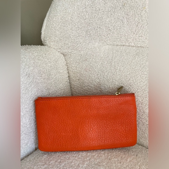 Fossil Vibrant Orange Leather Wallet NWOT - Picture 5 of 6